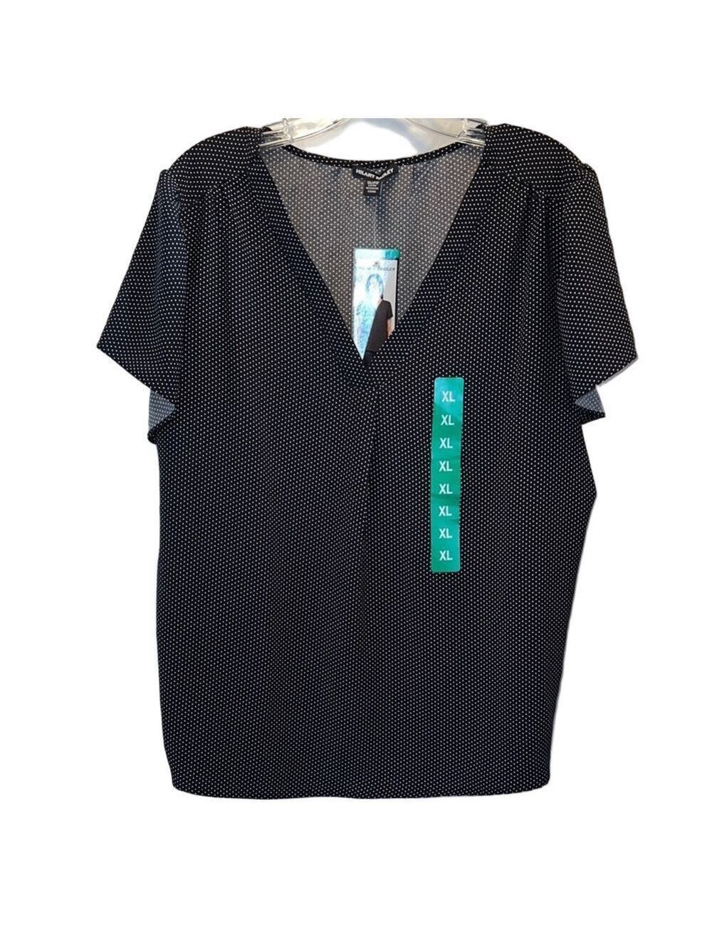 White & Black Polka Dot Women's Top